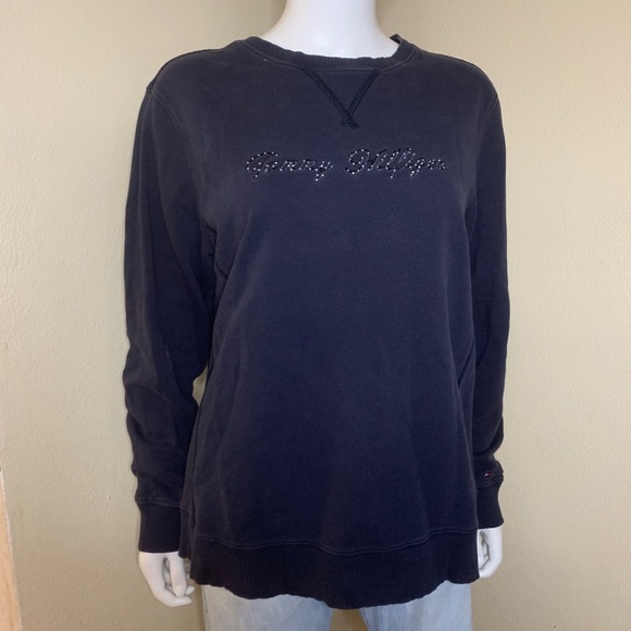 Tommy Hilfiger crewneck rhinestone pullover - Picture 3 of 7